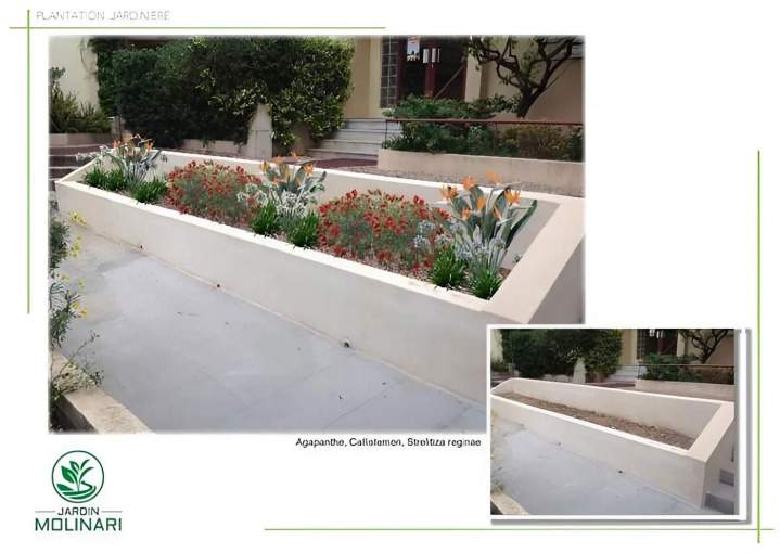 Représentation paysagère en montage photo Nice