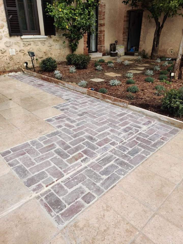 renovation terrasse avec briquette